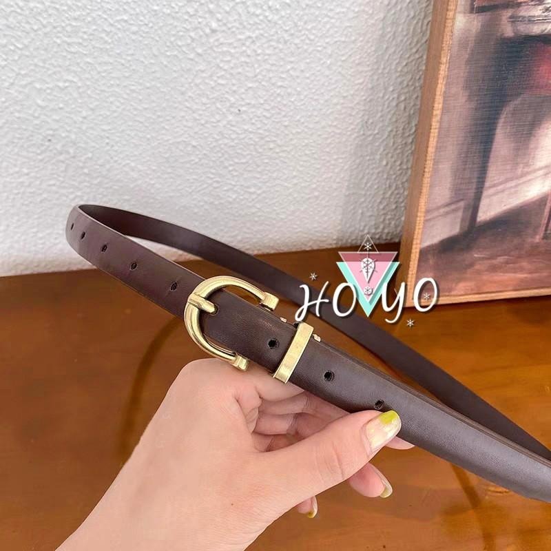 韓版🇹🇼馬蹄釦 復古金屬釦 啞光復古小皮帶～簡約細腰帶 皮帶 女皮帶 女生皮帶 細皮帶 韓系 腰帶 皮帶 韓國飾品-細節圖3