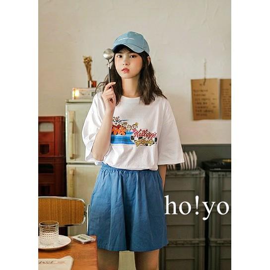 台灣現貨🇹🇼 高腰短褲 A字短褲 短褲女 褲裙 女生短褲 學院風 寬褲 闊腿褲 居家短褲 五分褲 牛仔短褲 休閒短褲-細節圖3