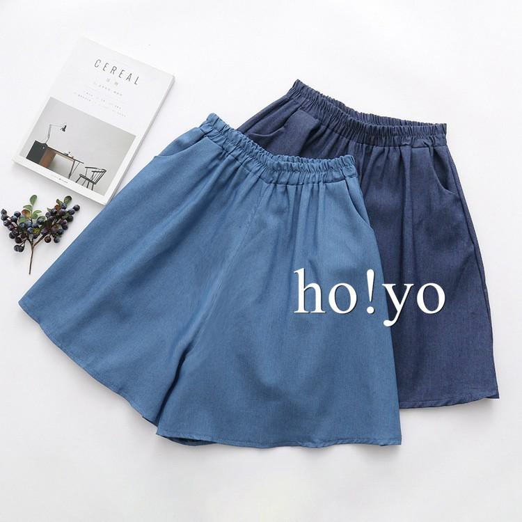 台灣現貨🇹🇼 高腰短褲 A字短褲 短褲女 褲裙 女生短褲 學院風 寬褲 闊腿褲 居家短褲 五分褲 牛仔短褲 休閒短褲-細節圖6