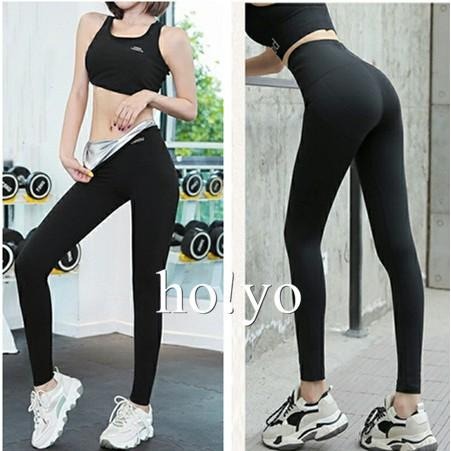 超顯瘦 速乾 瑜珈褲 運動褲女 收腹褲 瑜伽褲 爆汗褲 科技銀塗層 塑腹褲 休閒褲 健身 內搭褲 韻律褲 褲子長褲 塑褲-細節圖2