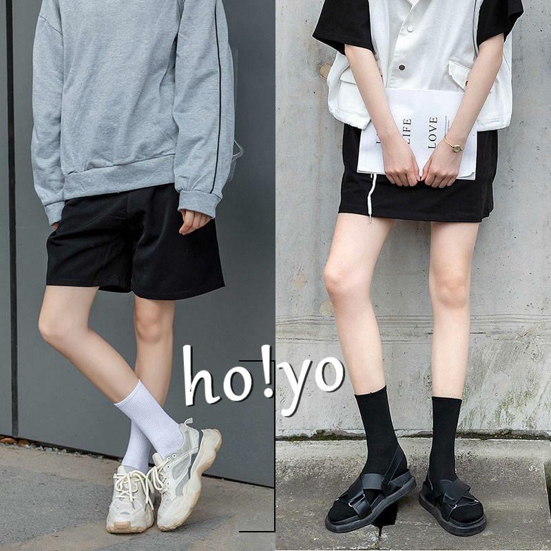 贈環保束口袋/4雙一袋/男女可穿 純色 運動襪 中筒襪 短襪 襪子 白色襪子女襪 船型襪 長襪 白襪 黑襪 堆堆襪-細節圖8