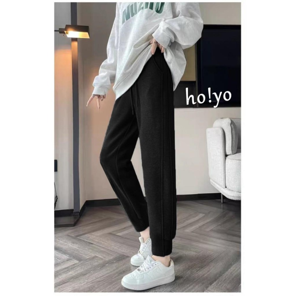 mit獨家訂製🇹🇼 3D雙線口袋 厚磅斜紋精梳棉 刷毛束口褲 刷毛褲 保暖褲 加絨運動褲 縮口褲 休閒褲 休閒長褲 保暖-細節圖4