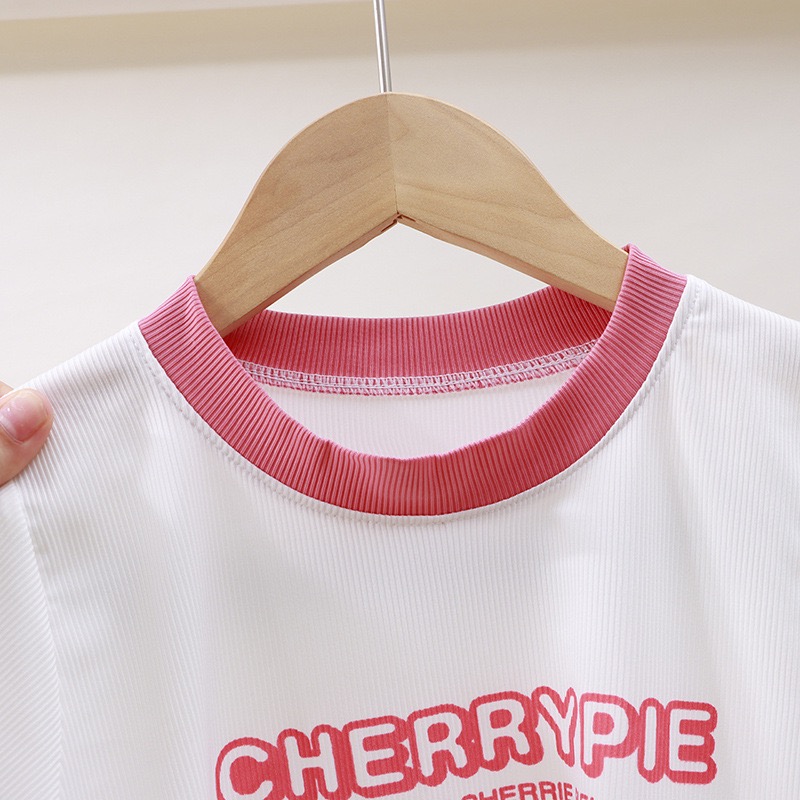 【7/21結單】兒童夏季短袖套裝卡通印花休閒洋氣套裝新款寶寶時髦短袖兩件套-細節圖4