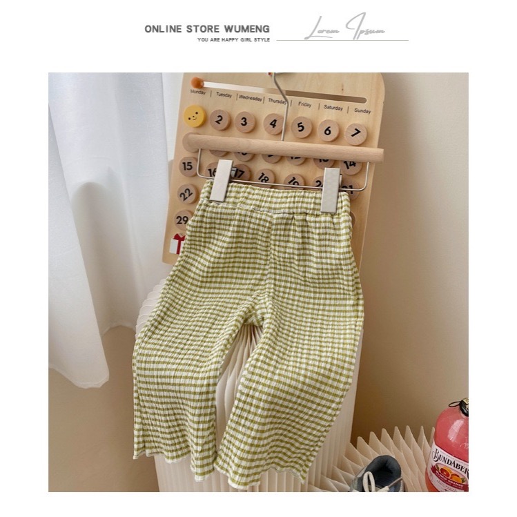 【7/21結單】童褲子夏季薄款休閒褲兒童洋氣時髦喇叭褲女寶寶夏裝外穿防蚊褲-細節圖4