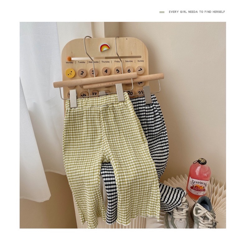 【7/21結單】童褲子夏季薄款休閒褲兒童洋氣時髦喇叭褲女寶寶夏裝外穿防蚊褲-細節圖7