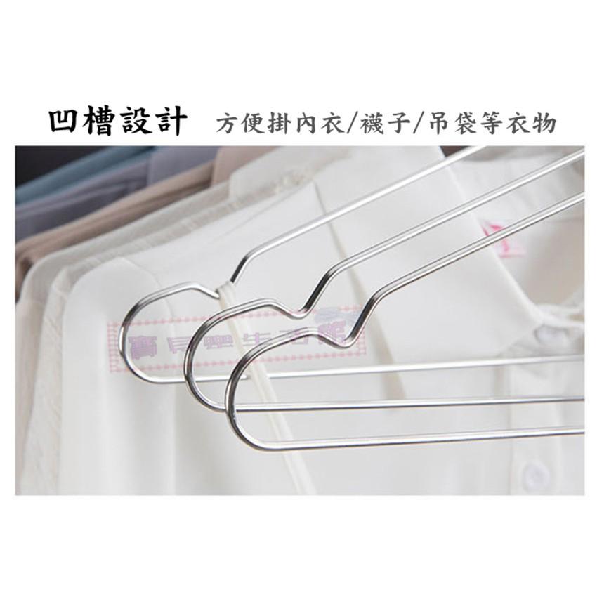 ❀ 寶貝樂生活館 ❀〖 不鏽鋼 〗防滑衣架 ➤ 凹槽設計 / 不怕滑落 / 超耐用-細節圖3