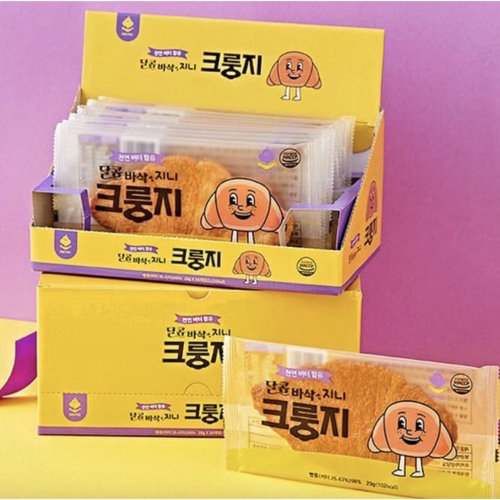 韓國超商限定扁可頌 可頌餅乾 Genie Crungi 牛角麵包 扁可頌