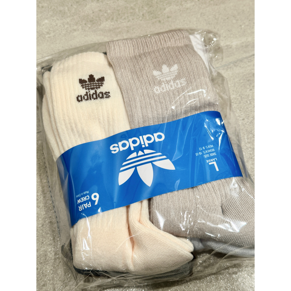 Adidas 三葉草美拉德配色運動襪6雙組-細節圖3