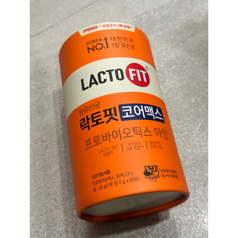 韓國鍾根堂LACTO-FIT 橘色加強版腸健康益生菌(60包/桶)-細節圖3