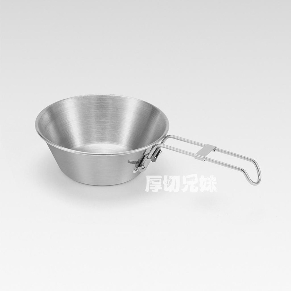 雪拉碗 304不鏽鋼 露營雪拉碗 不鏽鋼碗 登山碗 露營杯 登山杯 露營野炊用具 野營野餐餐具 折疊手柄-細節圖7