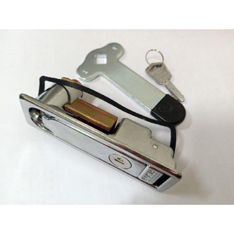 五金附發票 壓扣附鎖RV180-4電氣箱開關附鐵片 附鎖 壓扣式把手 平面鎖 電氣箱鎖 配電箱鎖 開關箱鎖RV185-4-細節圖2