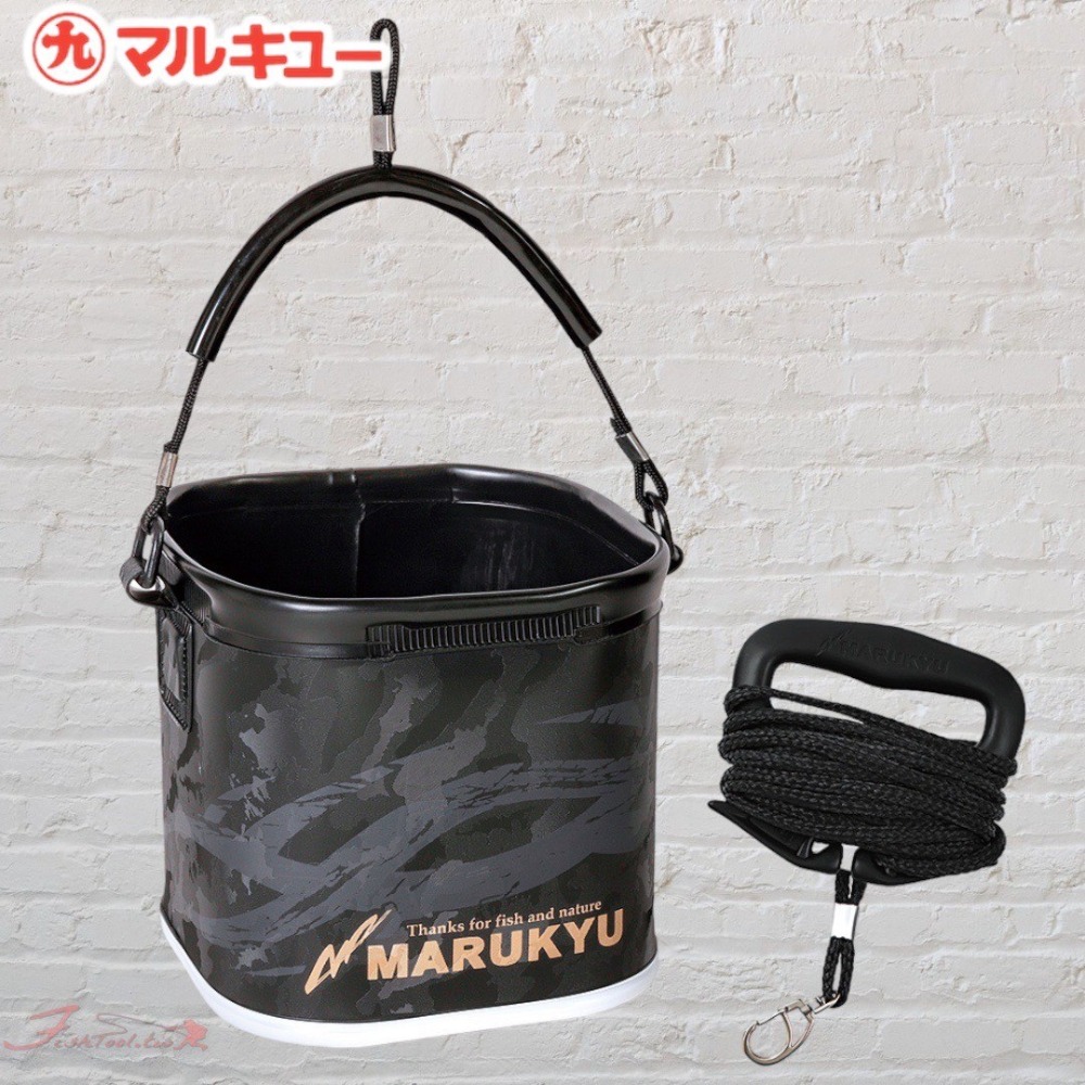 鴻海釣具企業社《MARUKYU》TR-01黑色/白取水桶-細節圖3