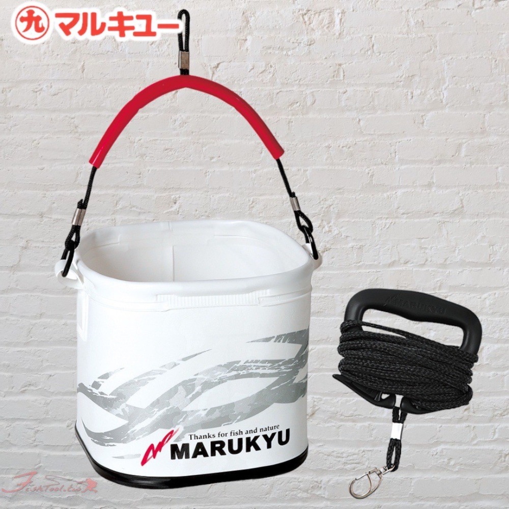 鴻海釣具企業社《MARUKYU》TR-01黑色/白取水桶-細節圖4