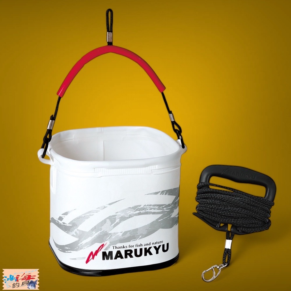 鴻海釣具企業社【MARUKYU】TR-01黑色/白取水桶 取水袋-規格圖4