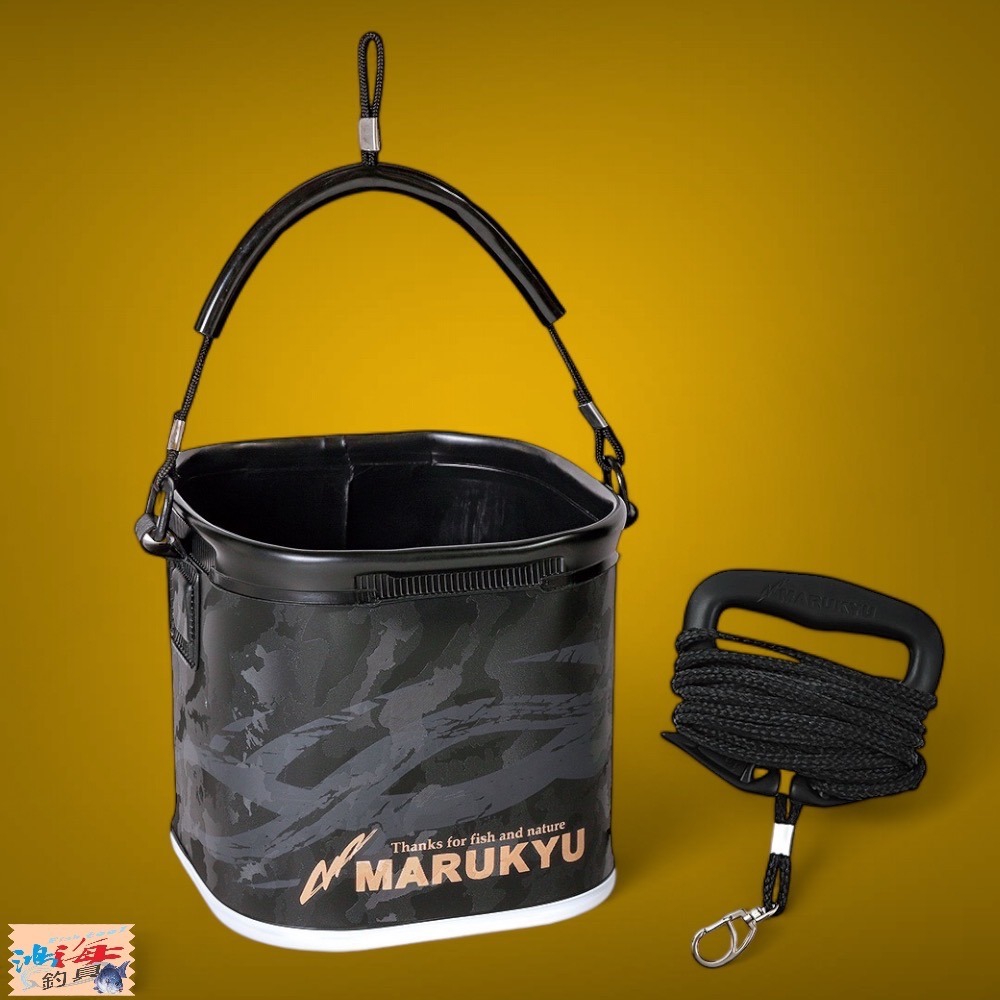 紅海釣具企業社【MARUKYU】TR-01黑色/白取水桶 取水袋-規格圖4