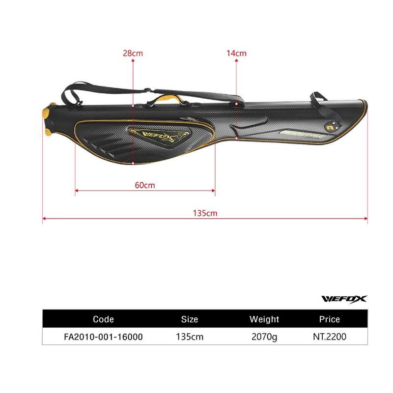 (鴻海釣具企業社)《WEFOX》  WAX-2010 黑色大肚竿袋 135公分-細節圖5