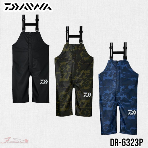 (鴻海釣具企業社)《DAIWA》 DR-6323P 黑色船釣吊帶雨衣褲 23年款