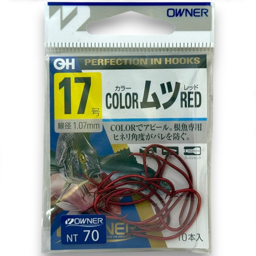 中壢紅海釣具【OWNER】COLOR ムツ RED レッド 深海鉤 臥眠鈎 深海 赤鈎 紅鈎-細節圖5