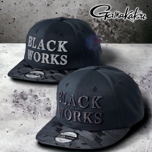 (鴻海釣具企業社)《gamakatsu》23 (BLACK WORKS) GM-9895 帽子 釣魚帽