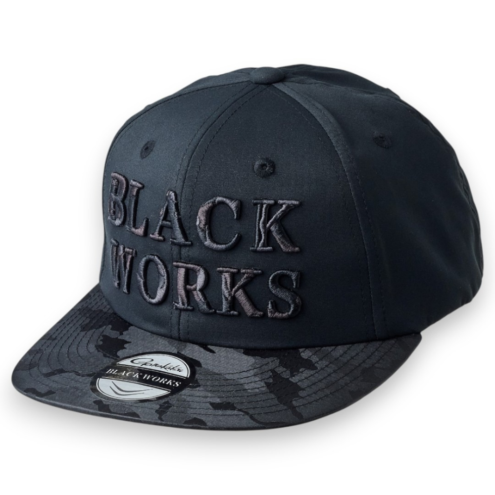 中壢紅海釣具【gamakatsu】BLACK WORKS GM-9895 帽子 平沿帽 棒球帽 潮流帽-細節圖2