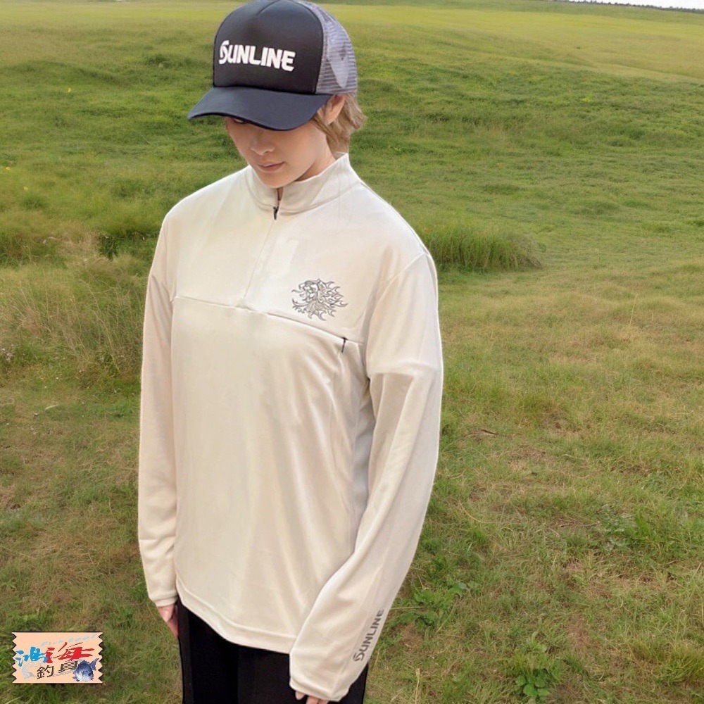 (紅海釣具企業社)《SUNLINE》 SUW-04215CW 獅子圖案防蚊長袖釣魚衫 23年款-細節圖5