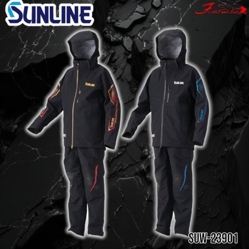 (鴻海釣具企業社)《SUNLINE》 SUW-23901 黑/金色頂級防水套裝 23 年款