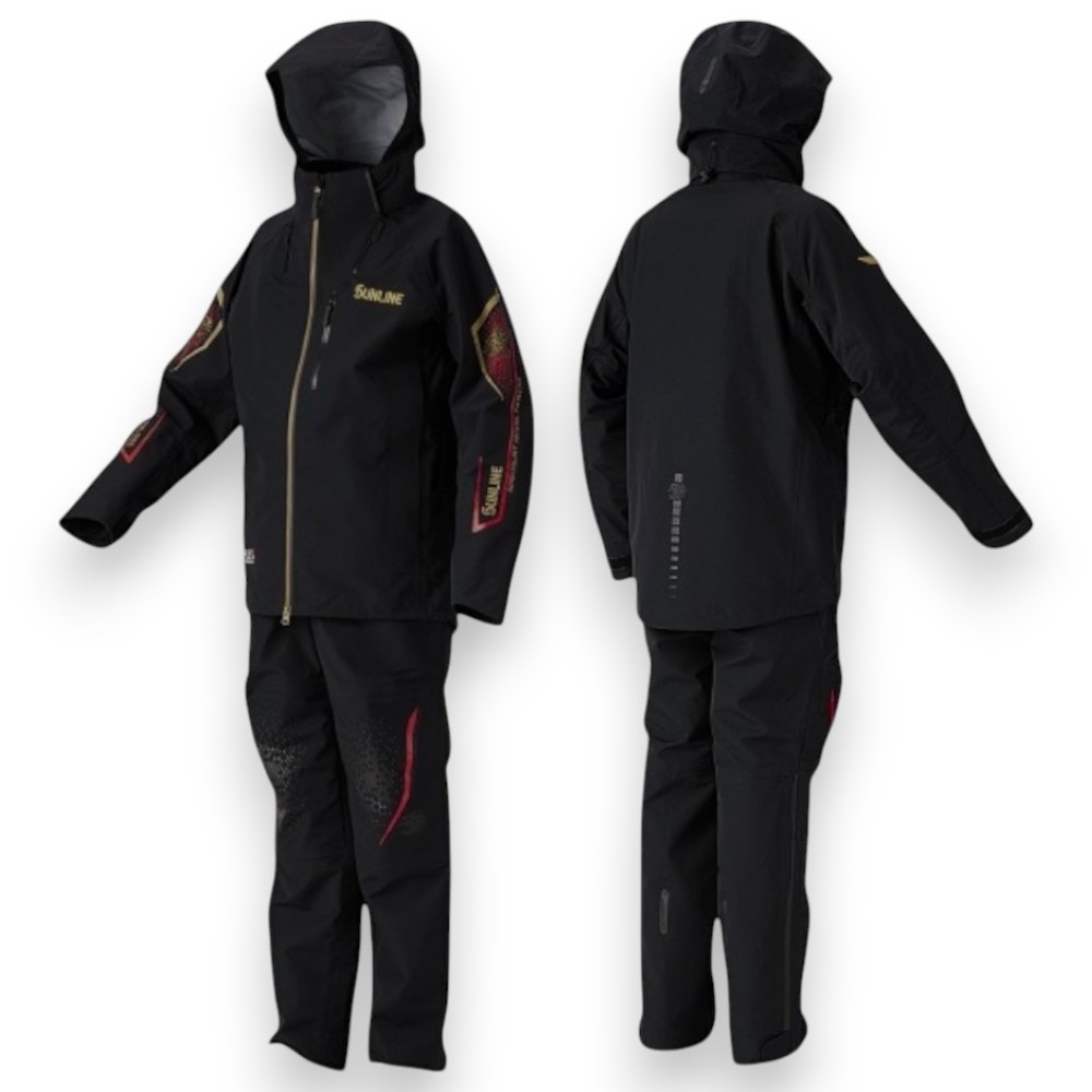 紅海釣具企業社【SUNLINE】 SUW-23901 頂級防水套裝 23 年款 金色×紅色 藍色×黑色 釣魚套裝 雨衣-細節圖2