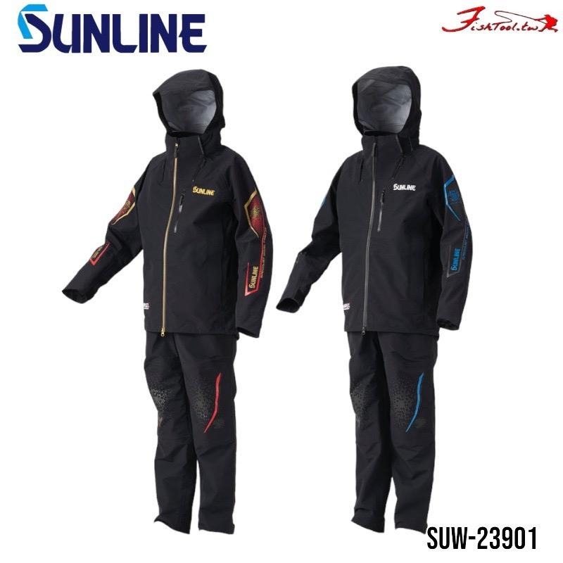 (鴻海釣具企業社)《SUNLINE》 SUW-23901 黑/金色頂級防水套裝 23 年款-細節圖2