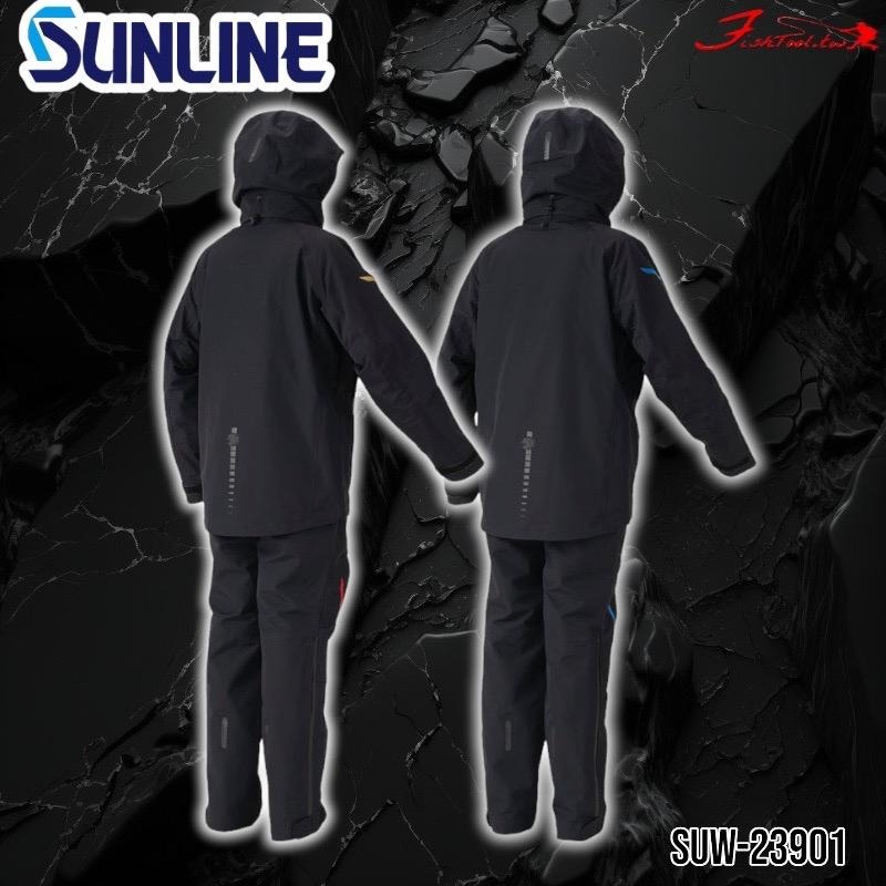 (鴻海釣具企業社)《SUNLINE》 SUW-23901 黑/金色頂級防水套裝 23 年款-細節圖4