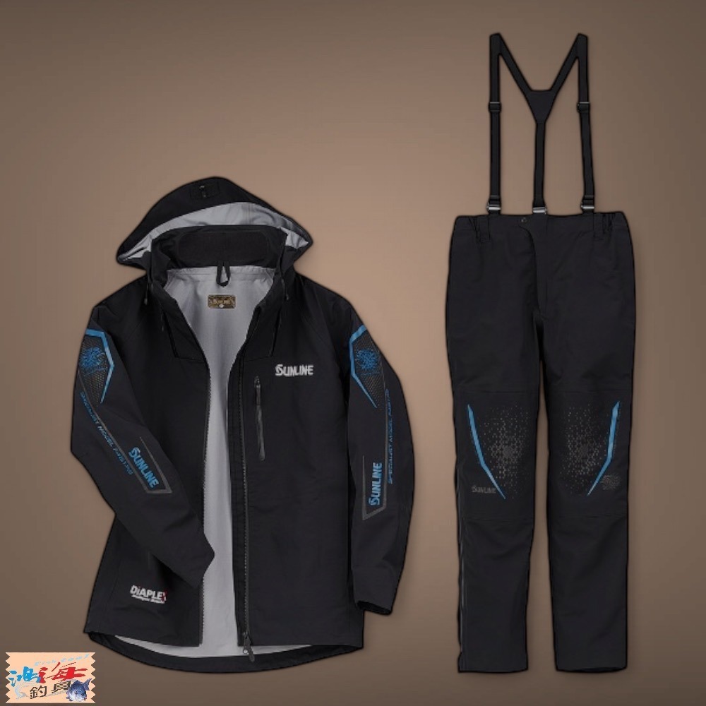 紅海釣具企業社【SUNLINE】 SUW-23901 頂級防水套裝 23 年款 金色×紅色 藍色×黑色 釣魚套裝 雨衣-細節圖5