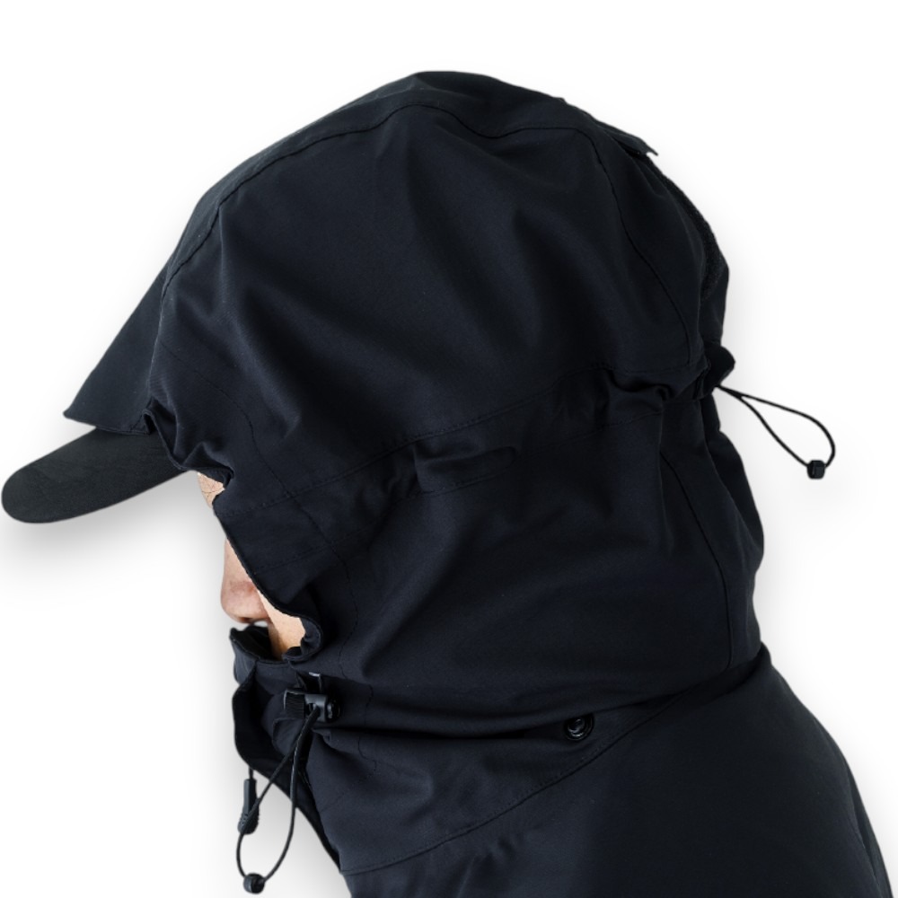 中壢紅海釣具【gamakatsu】GM-3685 Gore-Tex Infinium 黑色釣魚防水套裝 雨衣-細節圖4