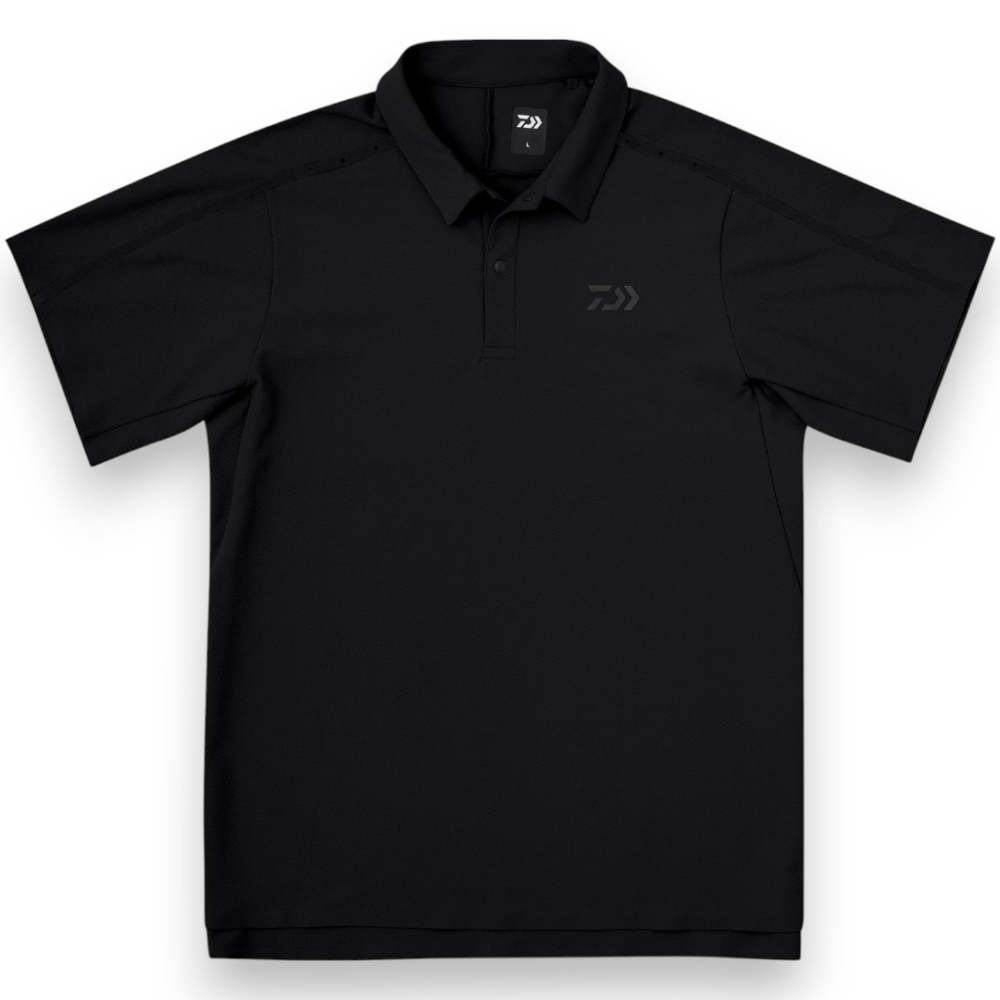 中壢紅海釣具【DAIWA】DE-9426 黑色高機能防曬速乾 Polo 衫｜2026 春夏新款-細節圖2