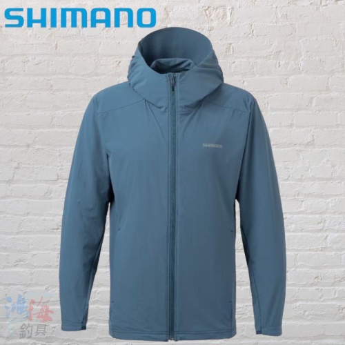 (鴻海釣具企業社)《SHIMANO》 WJ-020W 藍綠色防潑水連帽外套 23年款