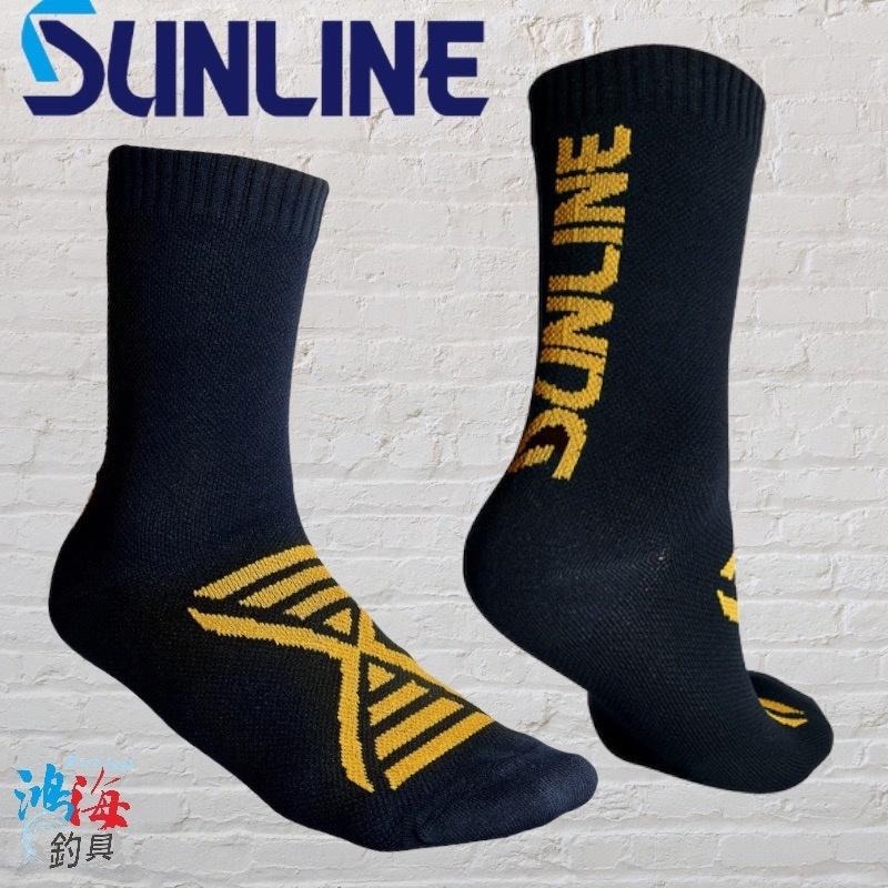 中壢紅海釣具【SUNLINE】SUW-1109 獅子金色LOGO 黑色內置防水薄膜防水襪 釣魚襪 (26年春夏款)-細節圖3
