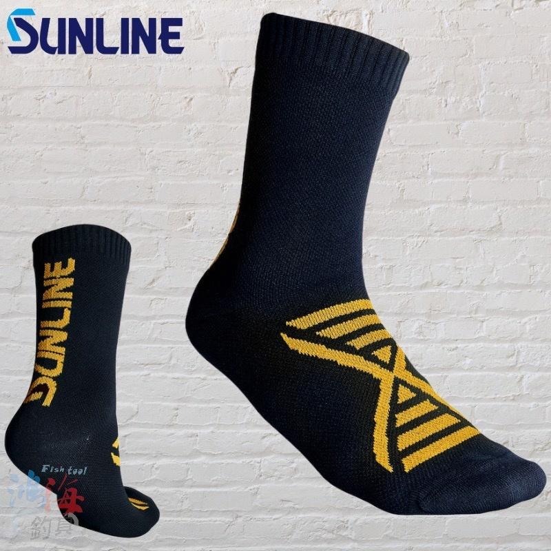 中壢紅海釣具【SUNLINE】SUW-1109 獅子金色LOGO 黑色內置防水薄膜防水襪 釣魚襪 (26年春夏款)-細節圖4