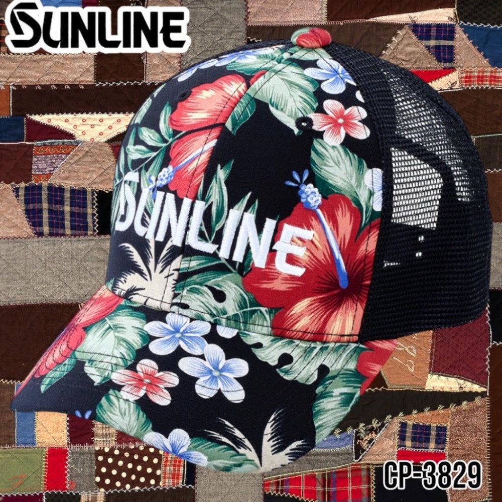 (鴻海釣具企業社)《SUNLINE》 CP-3829 刺繡圖騰網帽 23年款-細節圖3