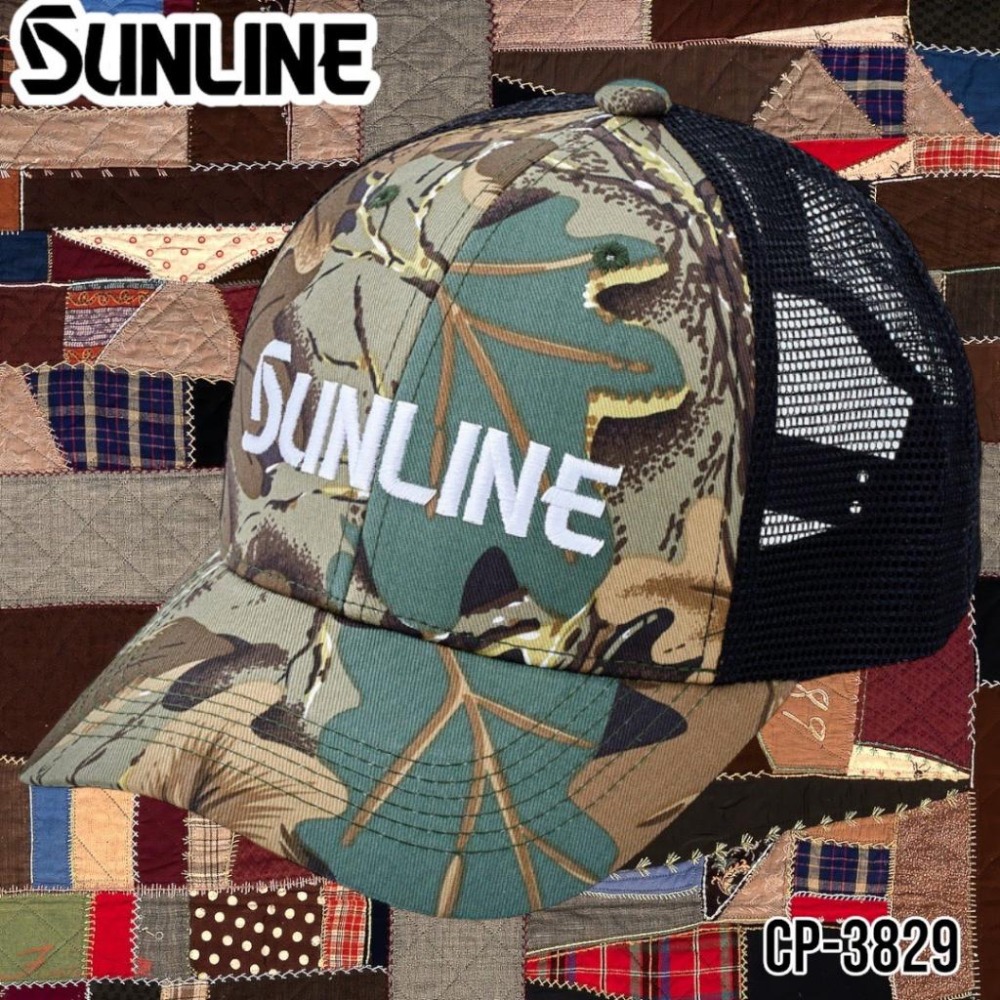 (鴻海釣具企業社)《SUNLINE》 CP-3829 刺繡圖騰網帽 23年款-細節圖4