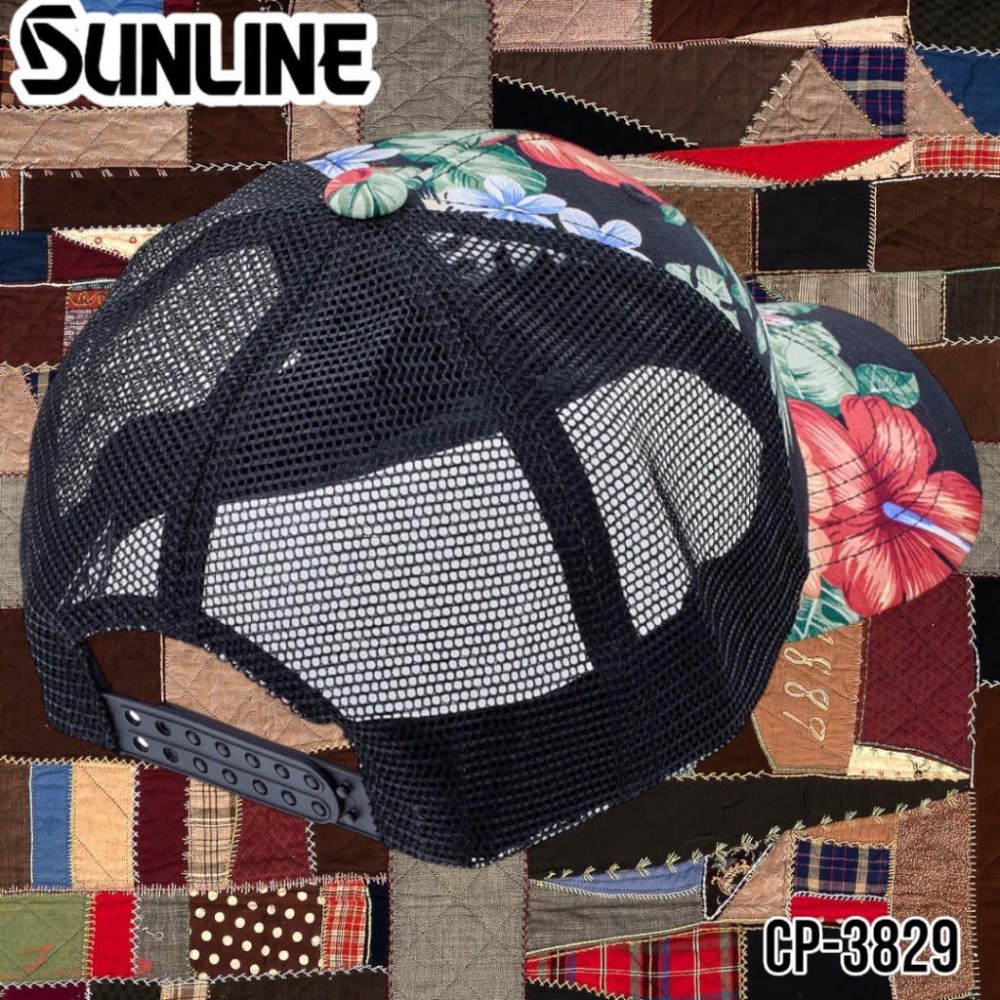 (鴻海釣具企業社)《SUNLINE》 CP-3829 刺繡圖騰網帽 23年款-細節圖5