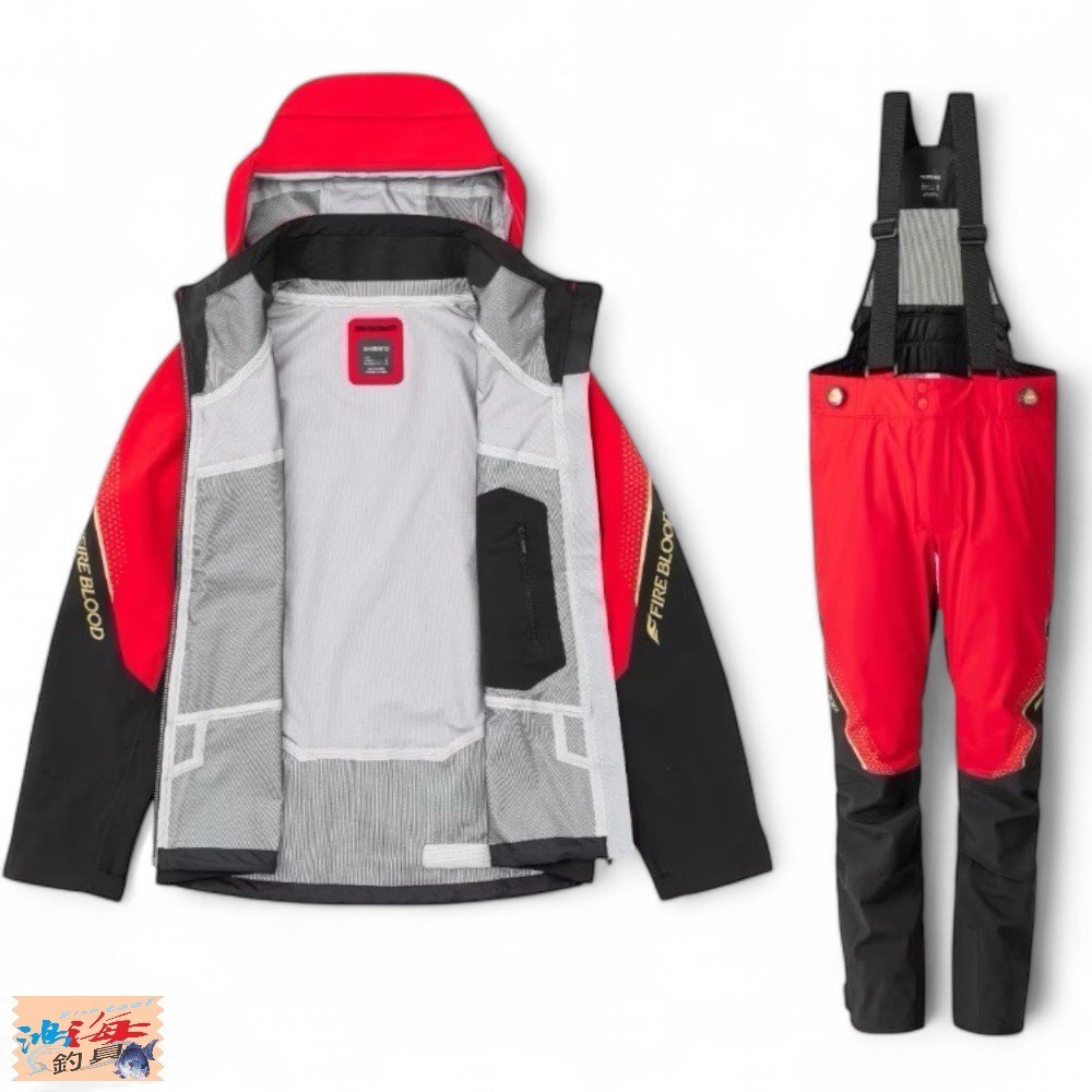 中壢鴻海釣具【SHIMANO】RA-120W LIMITED PRO Gore-Tex黑色釣魚套裝 23年春夏款防水套裝-細節圖5