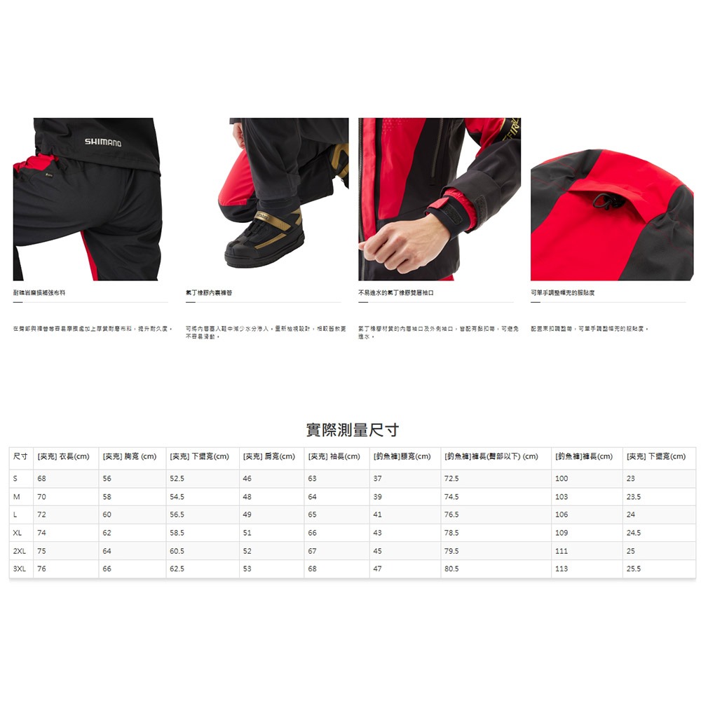 中壢鴻海釣具【SHIMANO】RA-120W LIMITED PRO Gore-Tex黑色釣魚套裝 23年春夏款防水套裝-細節圖11