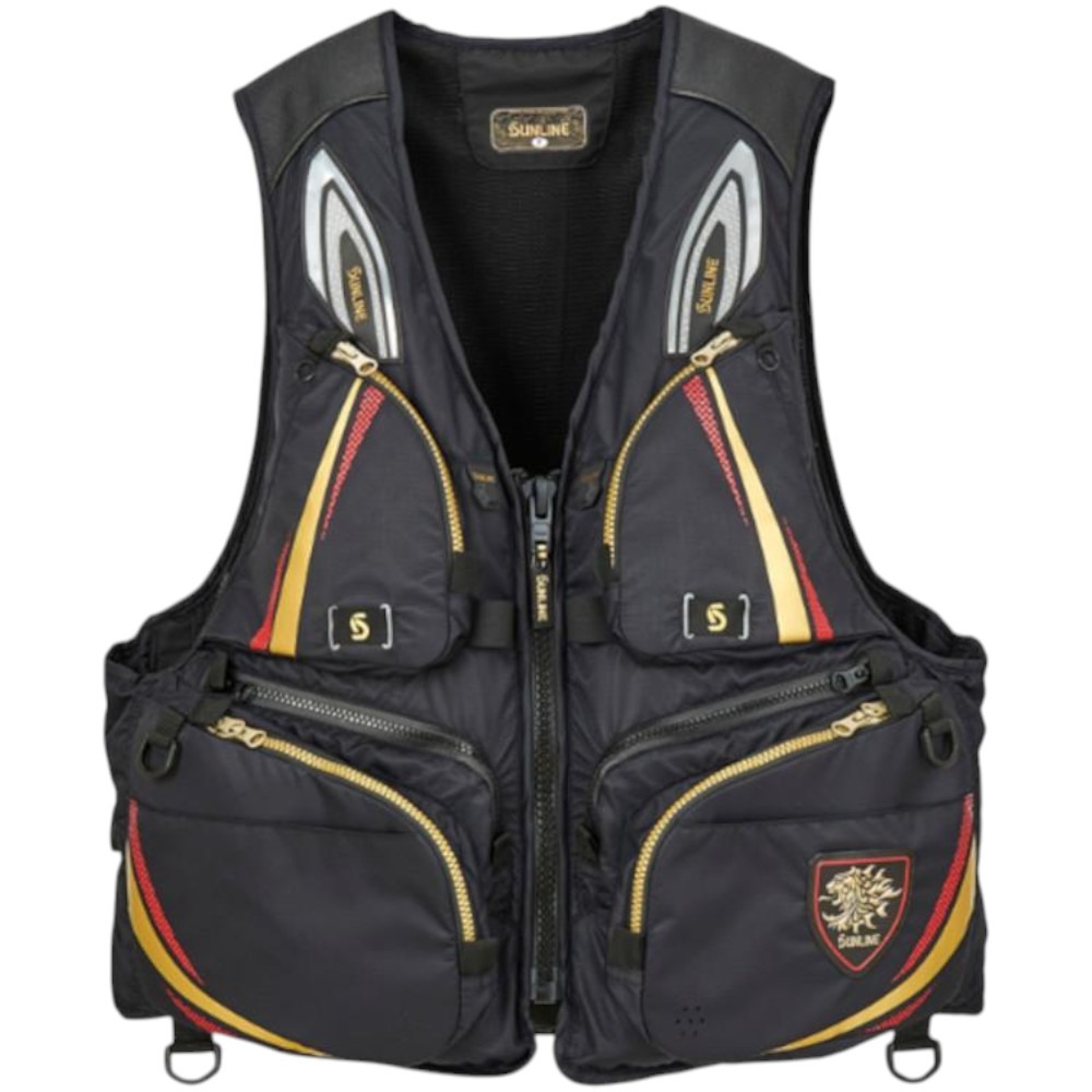 紅海釣具企業社【SUNLINE】SUL-240 黑金色救生衣 金獅頭 救生衣 22秋磯最新款-細節圖2