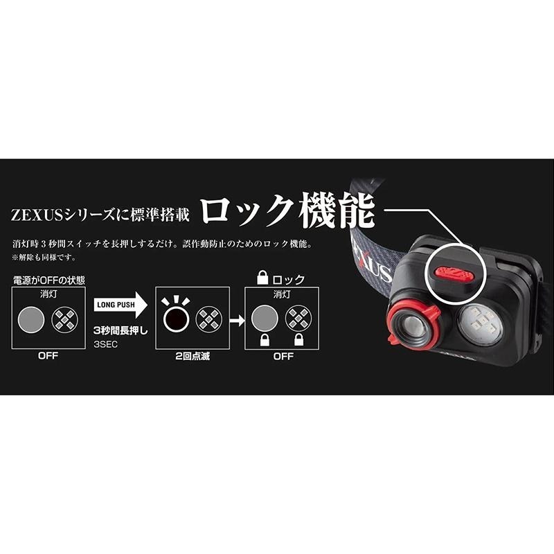 鴻海釣具企業社《FUJI-TOKI》日本ZEXUS 富士燈器 ZX-R730 USB充電式頭燈 1200流明