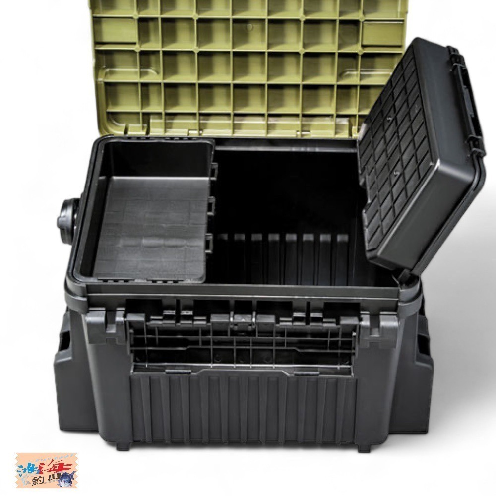 紅海釣具企業社【MEIHO】明邦 VS-7095N 黑綠色釣魚工具箱 明邦工具箱 工具盒 船釣 磯釣 路亞 釣魚置物箱-細節圖6