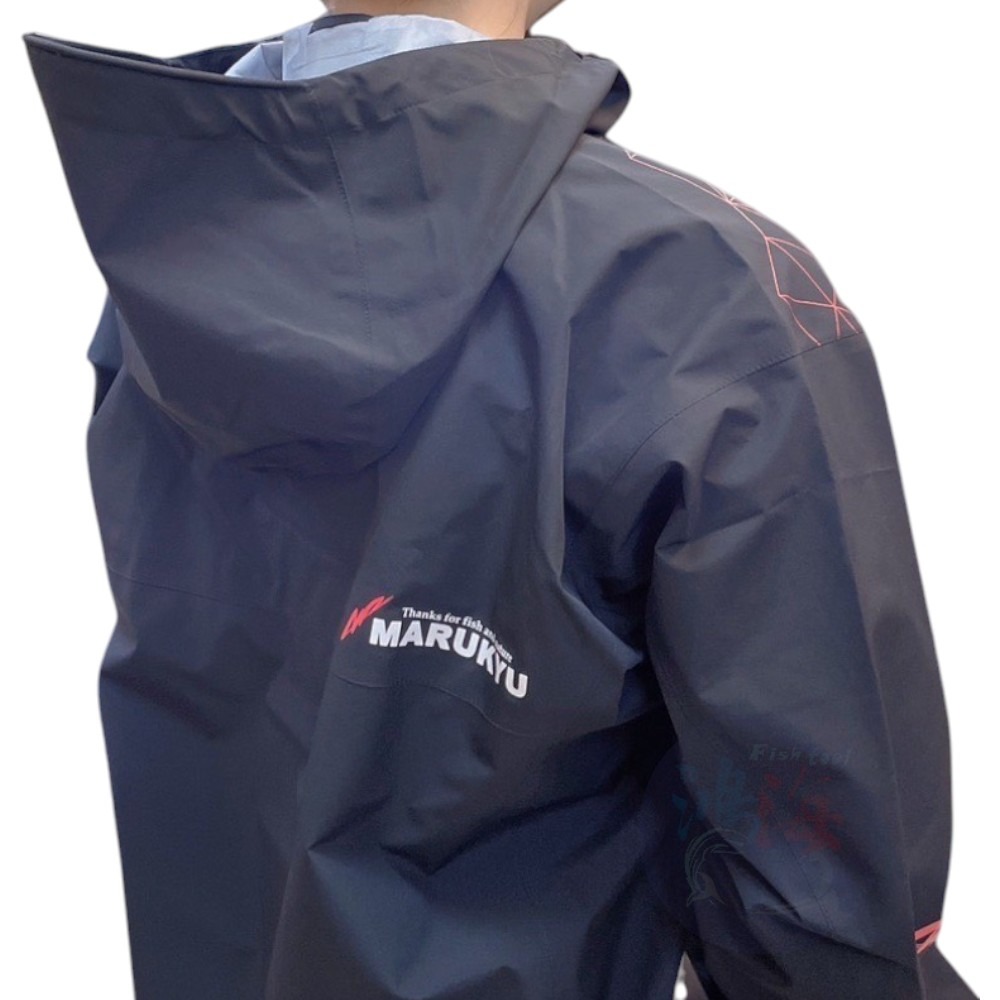 中壢紅海釣具【MARUKYU】MQ-01 雨衣釣魚套裝 防水套裝 防風性 耐水性的三層布料-細節圖7