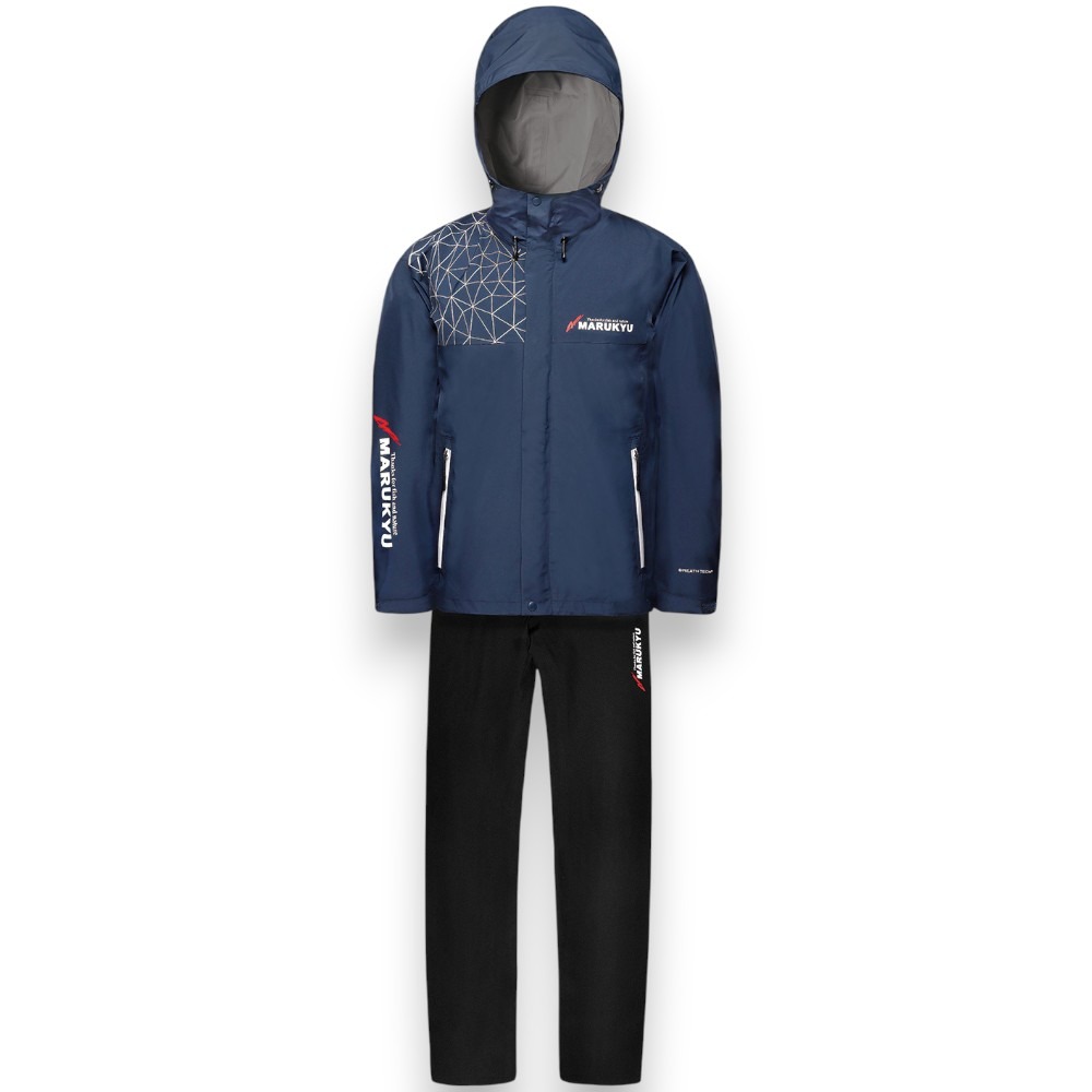 中壢紅海釣具【MARUKYU】MQ-01 雨衣釣魚套裝 防水套裝 防風性 耐水性的三層布料-規格圖11