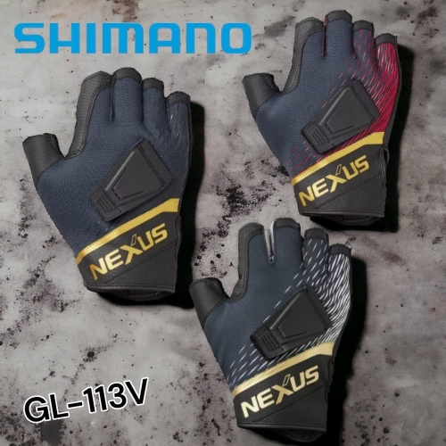 鴻海釣具企業社《SHIMANO》 GL-113V Nexus 防風磁性五指切釣魚手套