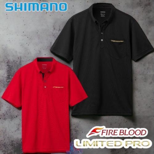 中壢鴻海釣SHIMANO SH-123W LIMITED/FIRE BLOOD 23年款短袖襯衫 吸水快乾短袖POLO衫
