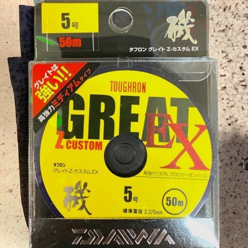 鴻海釣具企業社【DAIWA】釣線 GREAT Z CUSToM.EX 卡夢線 比重1.78 碳纖線 碳素線 超高比重-規格圖8