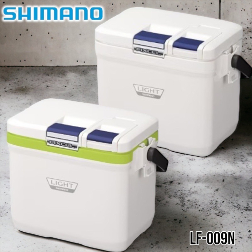 鴻海釣具企業社《SHIMANO》LF-009N 9L 白色/白綠色冰箱 硬式冰箱 保冷箱