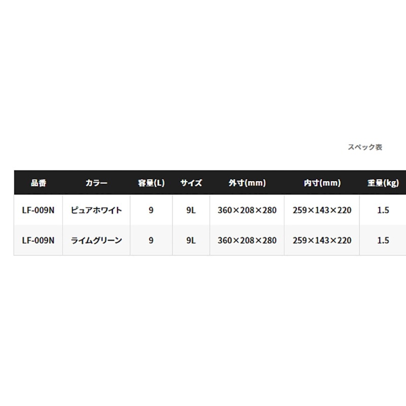 鴻海釣具企業社《SHIMANO》LF-009N 9L 白色/白綠色冰箱 硬式冰箱 保冷箱-細節圖9